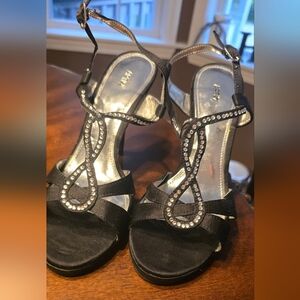 Apt. 9 Black Rhinestone Heeled Sandals